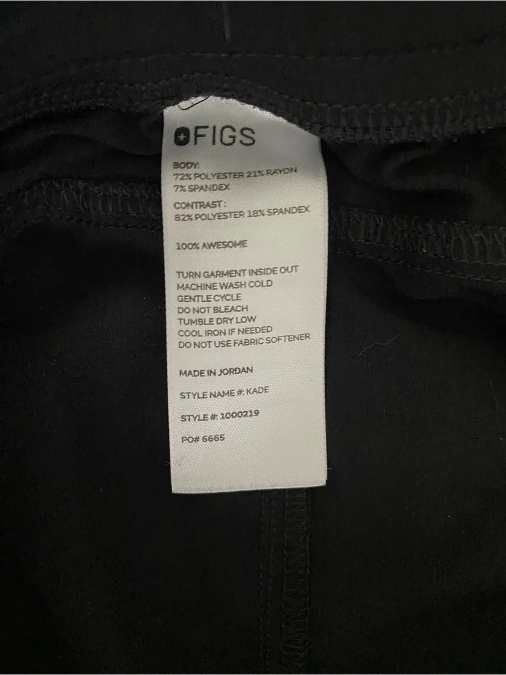 FIGS scrubs set medium black Kade cargo - Picture 2 of 2